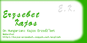 erzsebet kajos business card